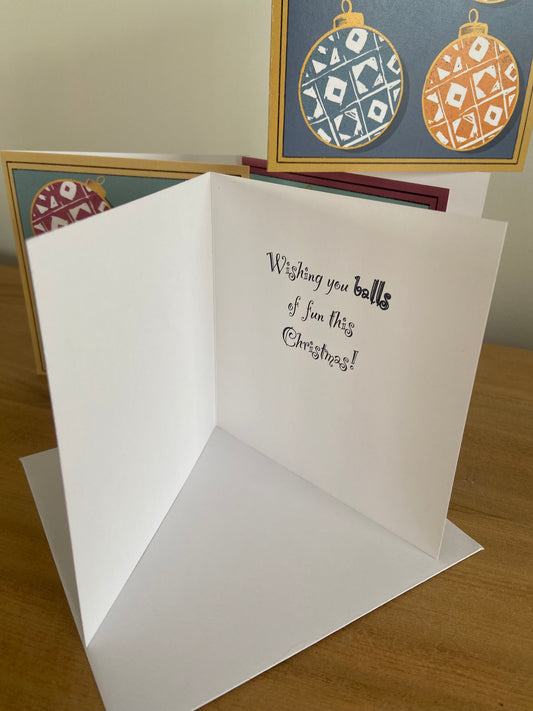 Art Card - Christmas with 4 Bulbs