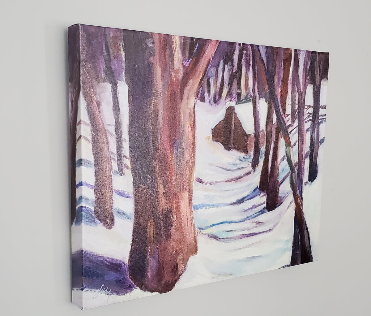 Winter Reflection #3 20" x 16". Canvas Print; Ready to hang
