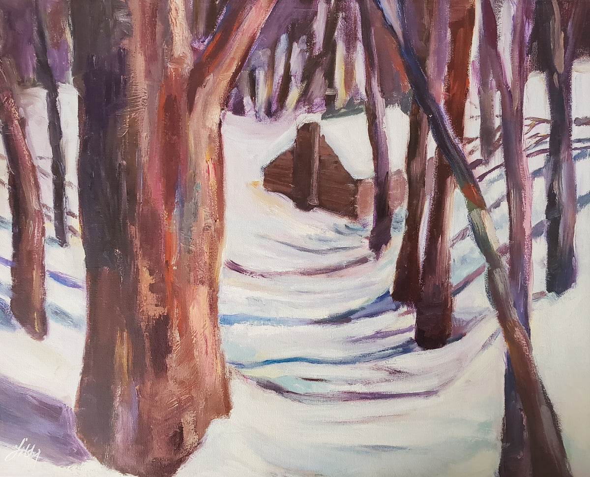 Winter Reflection #3 20" x 16". Canvas Print; Ready to hang