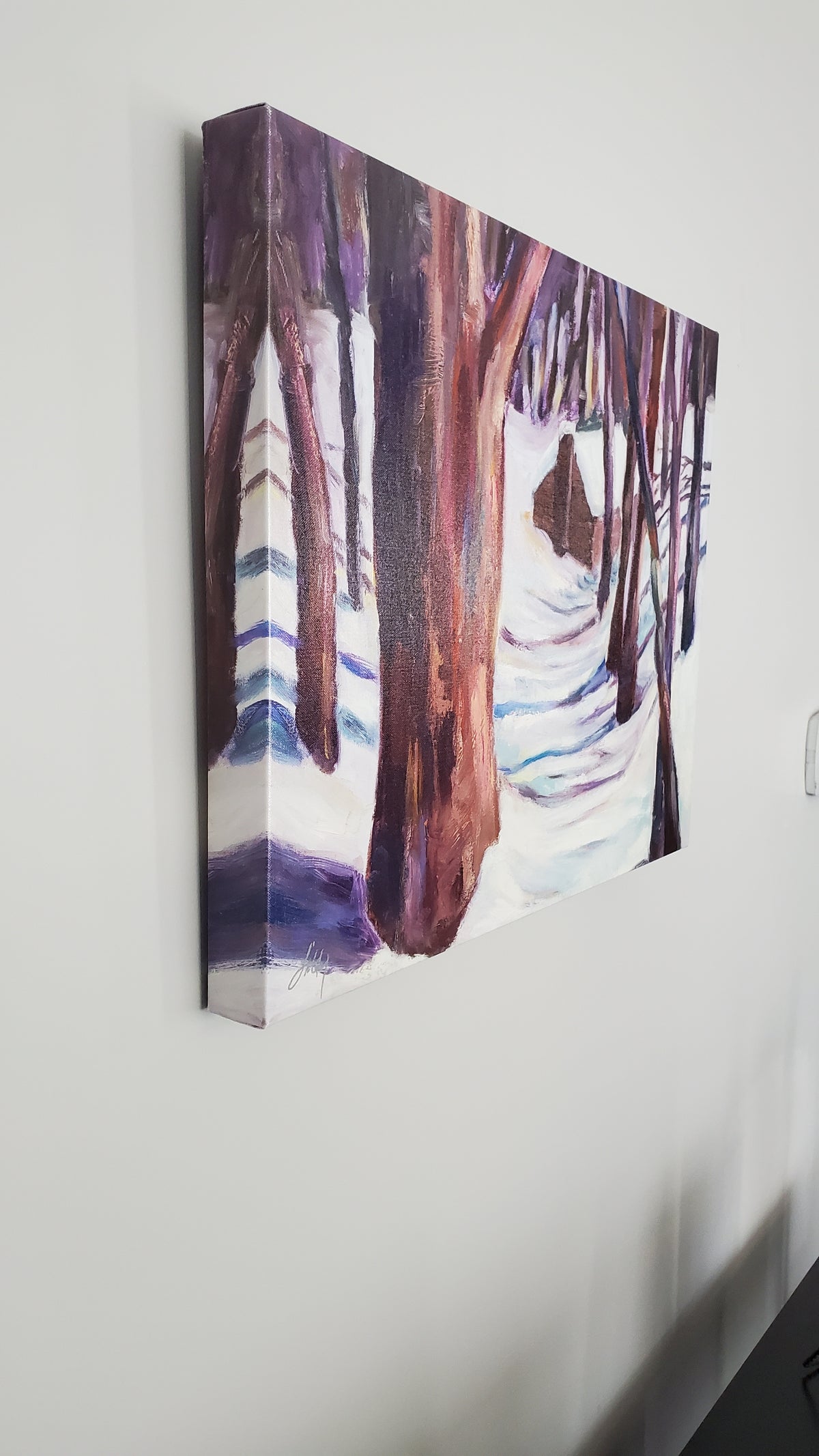 Winter Reflection #3 20" x 16". Canvas Print; Ready to hang
