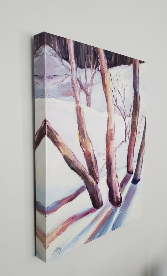 Winter Reflection #1 16" x 20". Canvas Print; Ready to hang