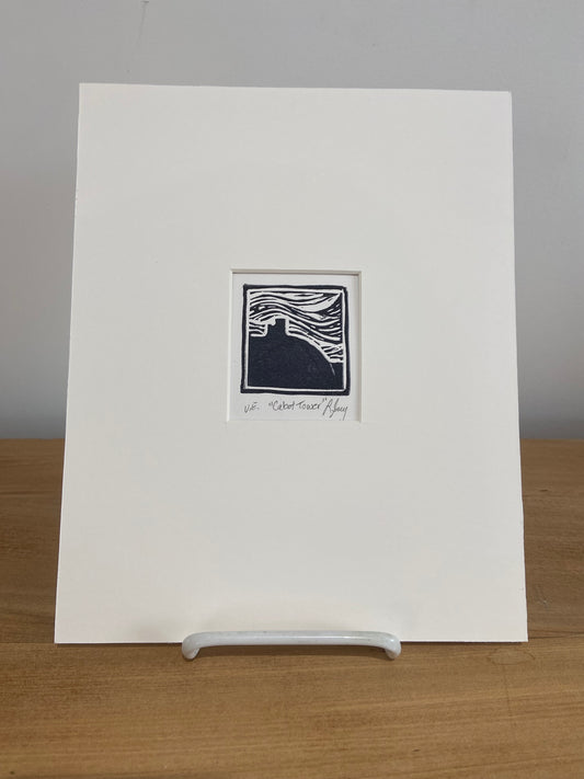 Linocut Original - Cabot Tower