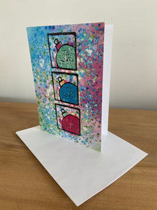 Art Card - Christmas with 3 Bulbs