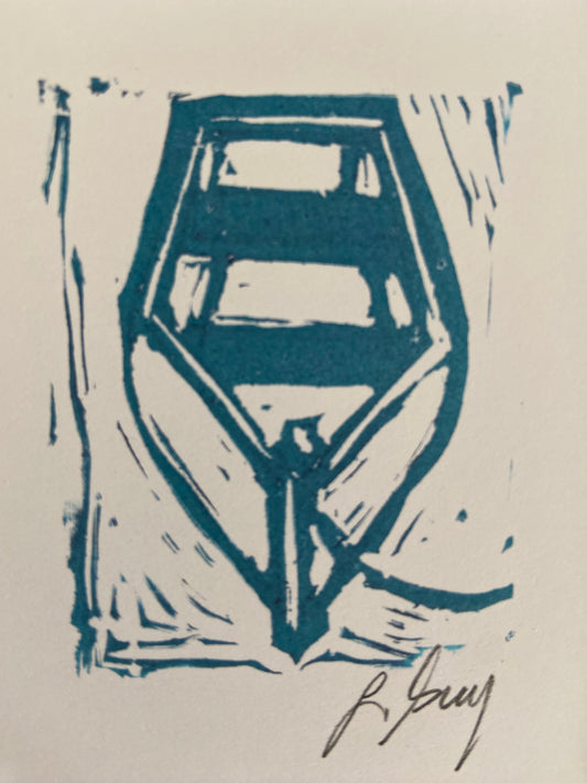 Linocut Original - Dory (8"x10")