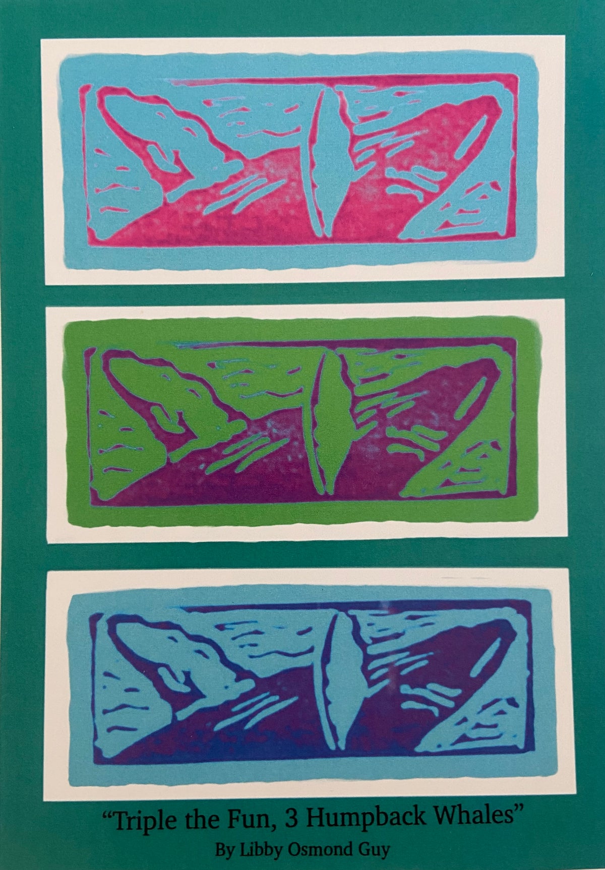 Art Card - Triple the Fun, 3 Humpback Whales