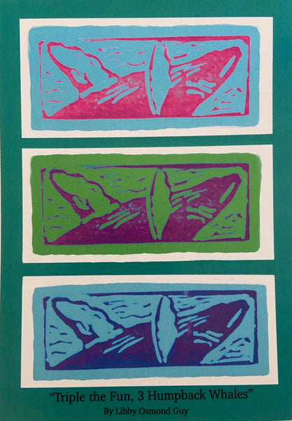 Art Card - Triple the Fun, 3 Humpback Whales