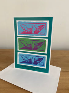 Art Card - Triple the Fun, 3 Humpback Whales