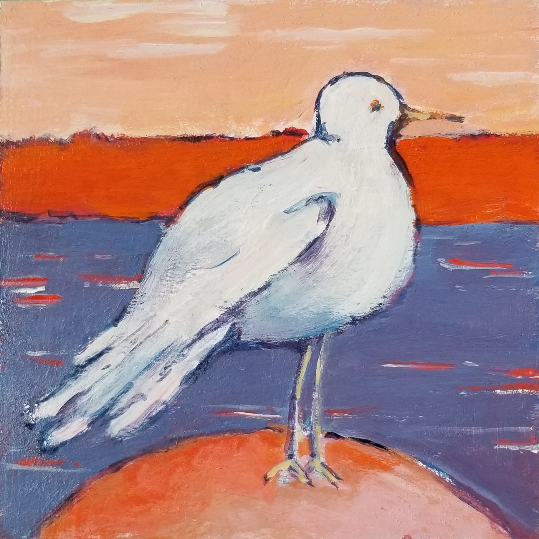 Pretty Bird, 6" x 6"