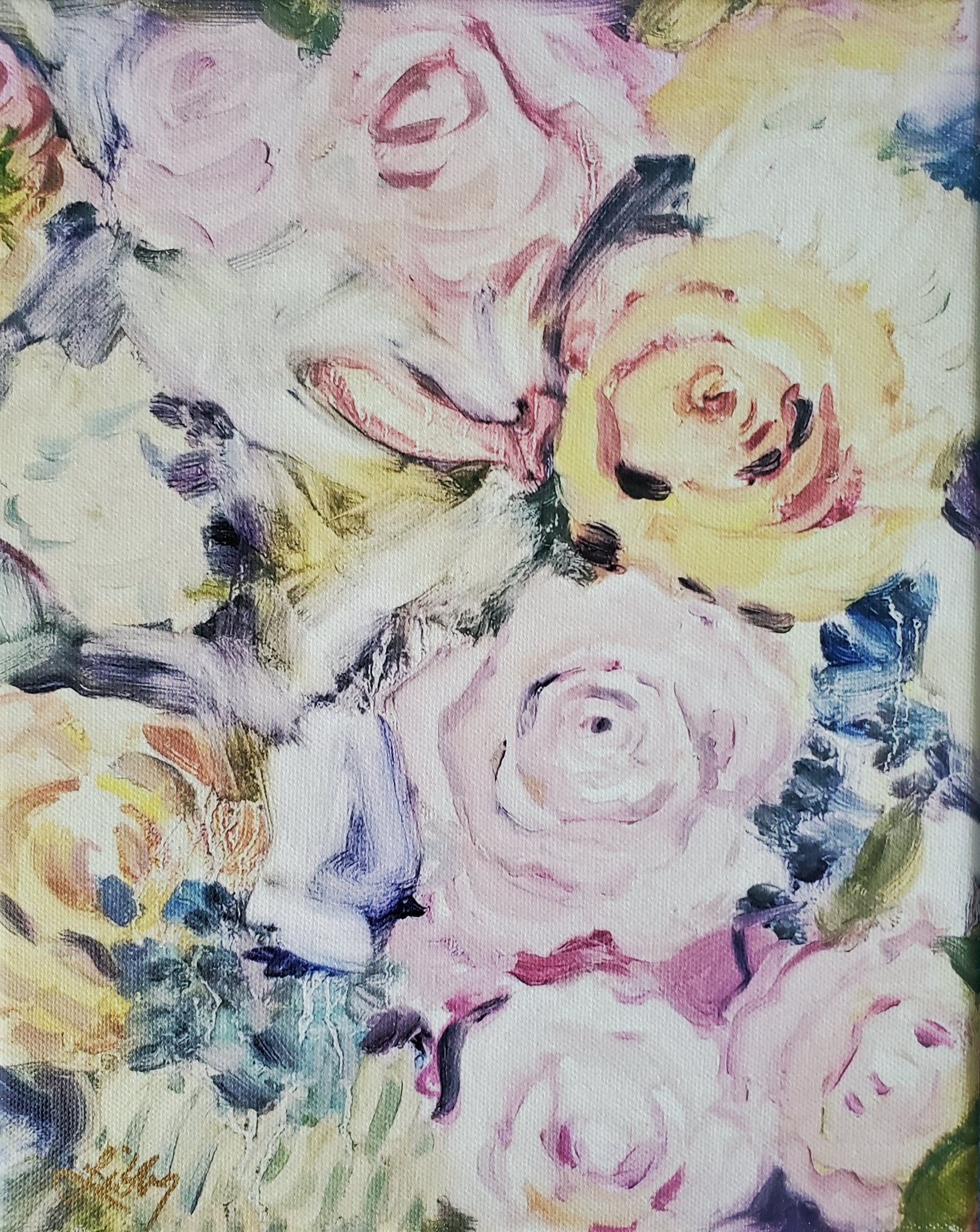 Faded Roses.  8" x 10"