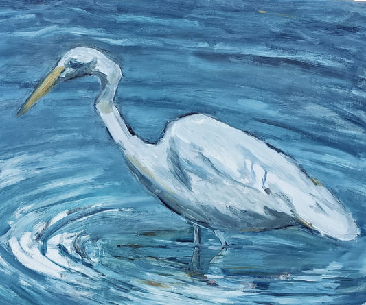 Heron There,  20" x 16"